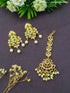 Gold Plated CZ Earrings with Tikka 13192N