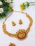 Gold Plated Choker Necklace Set 18413N