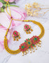 Gold Plated Choker Necklace set with AD Stones 18418N