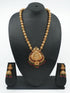 Gold Plated Classic Long Necklace Set Hara with Artificial Stones 11079N - Griiham