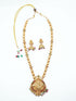 Gold Plated Classic Long Necklace Set Hara with Artificial Stones 11079N - Griiham