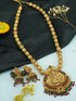 Gold Plated Classic Long Necklace Set Hara with Artificial Stones 11079N - Griiham