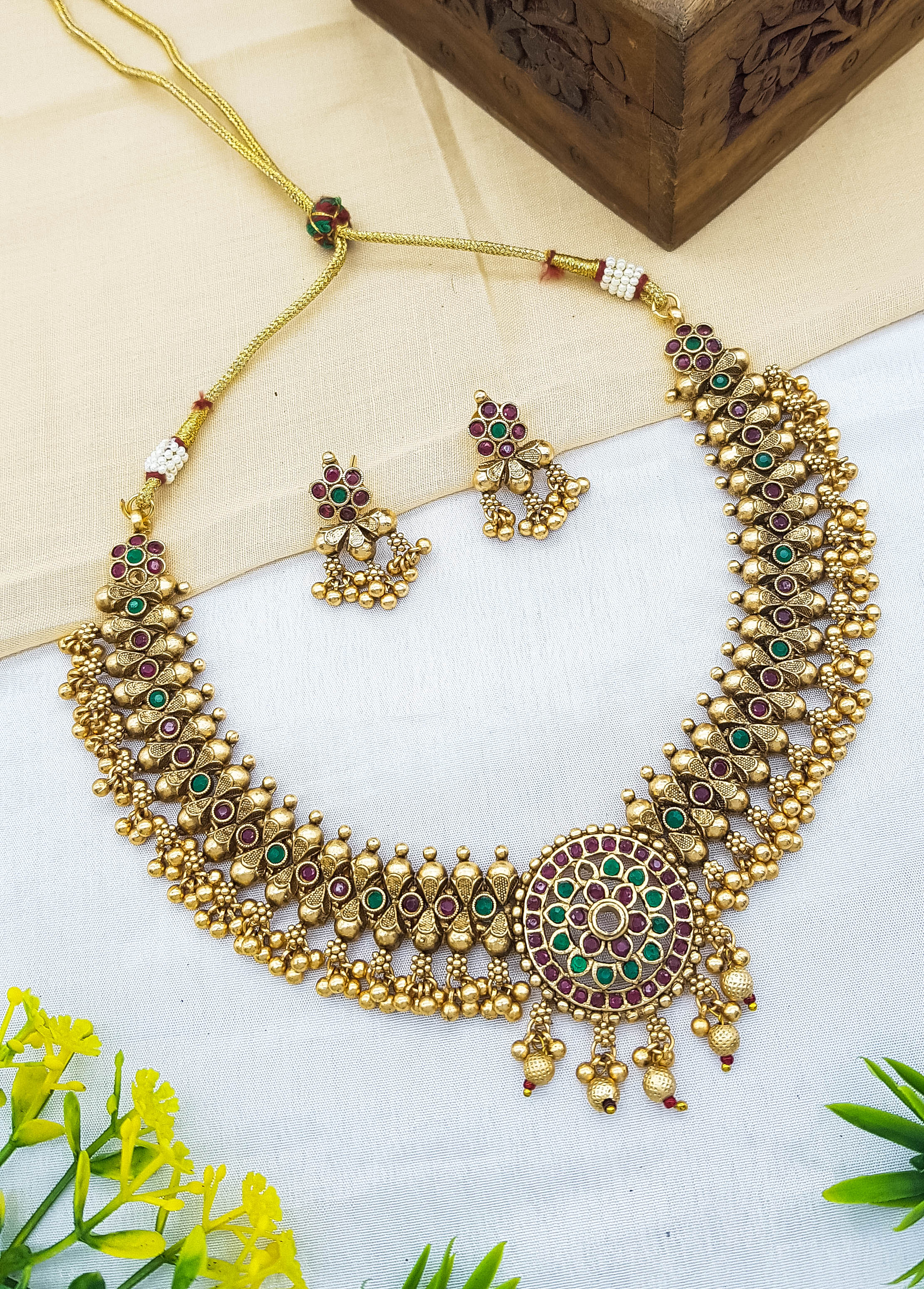 Gold Plated Classic Necklace Set 17502n