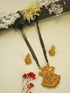 Gold Plated Classic Pendant design with Black crystal mal - Griiham