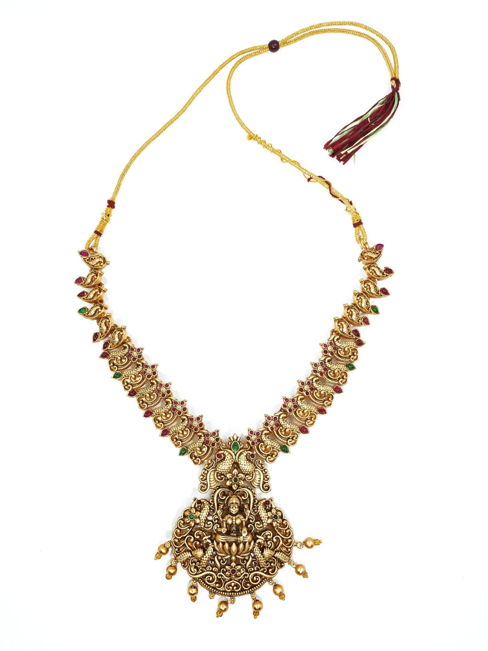 Gold Plated Classic Short Necklace Set 15484N - Griiham