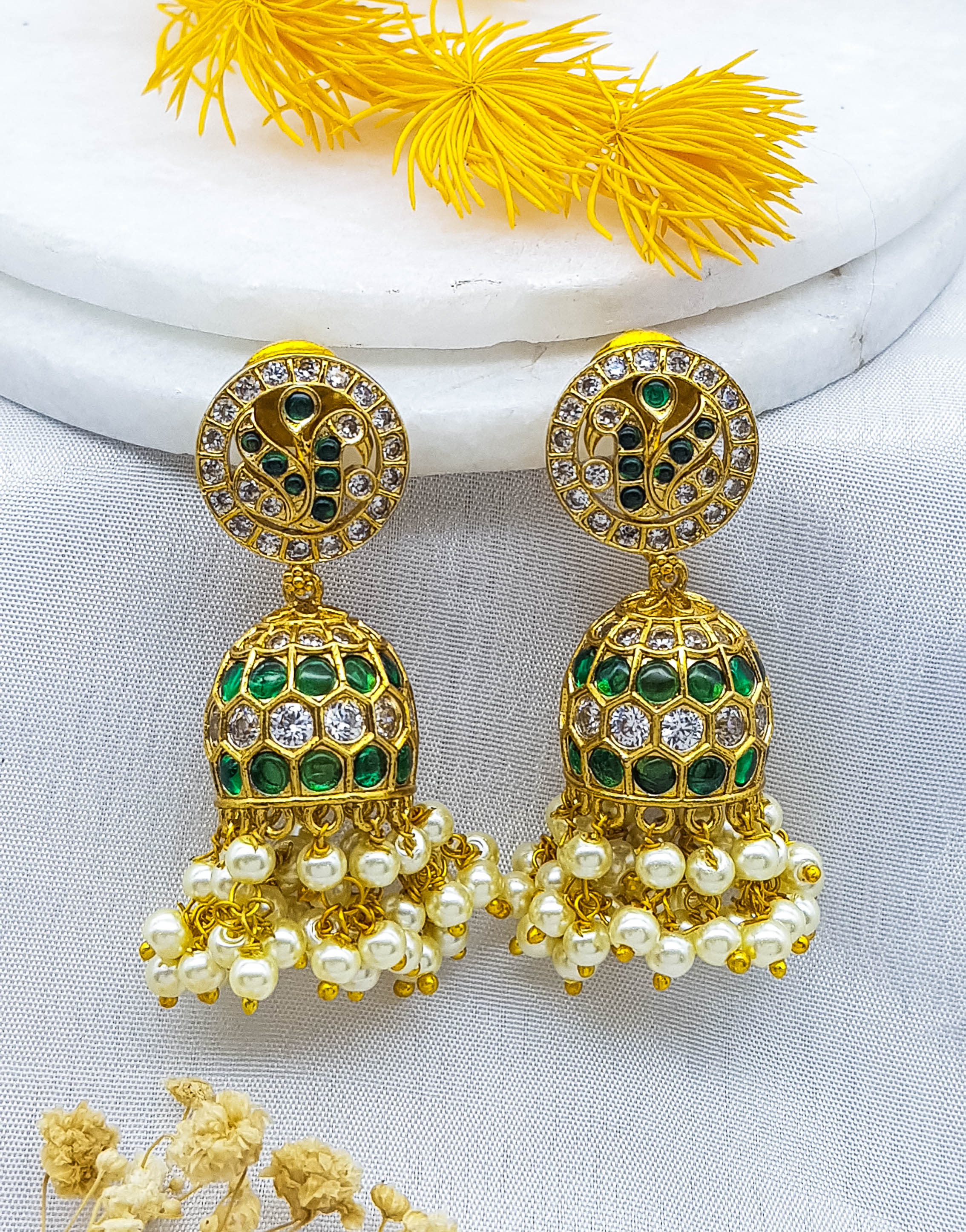 Gold Plated Cute Jhumki Earrings 22270N
