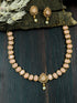 Gold Plated Cute Monalisa Stone Necklace set 13033N