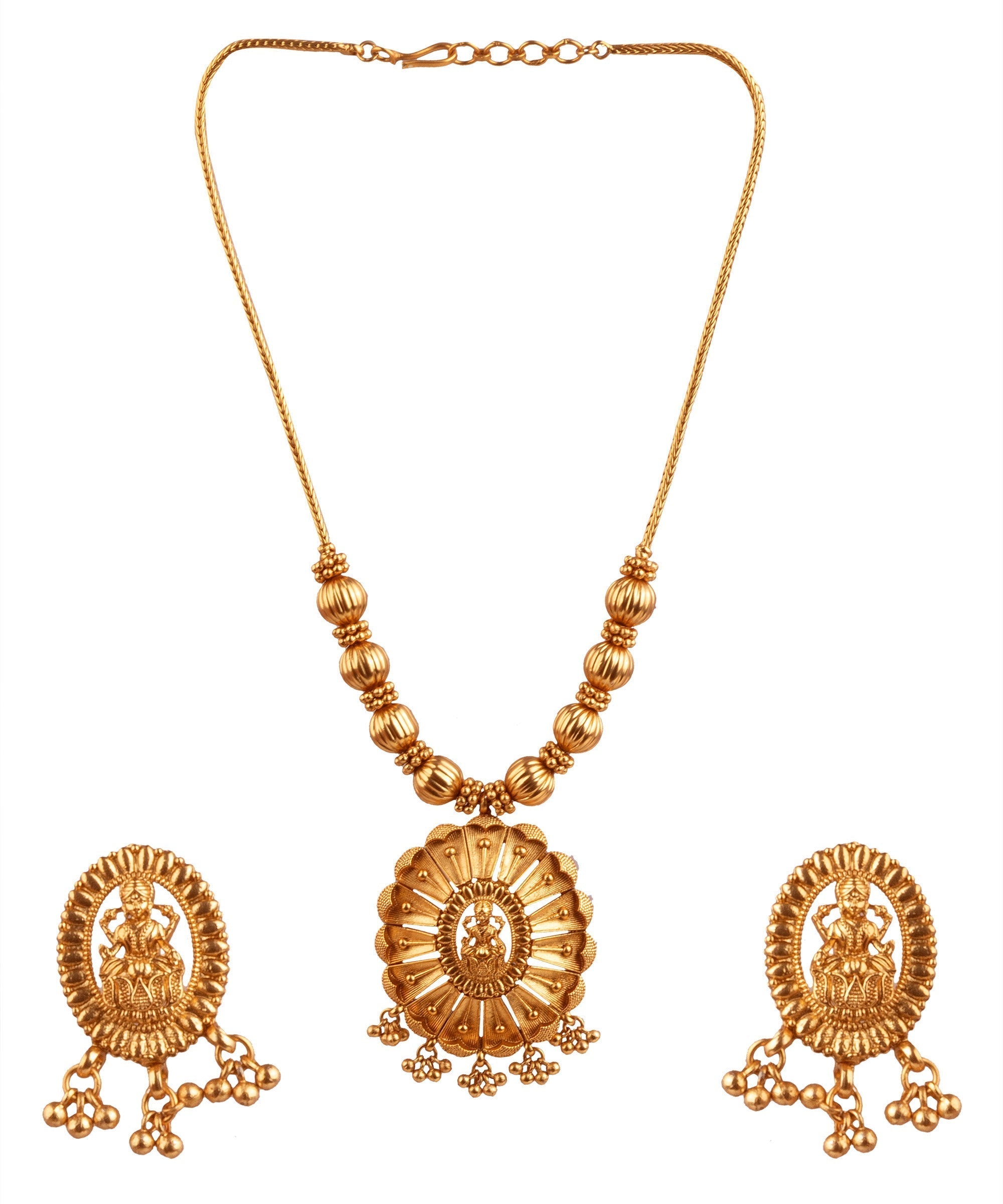 Gold Plated Cute Short Necklace Set 17081N-1