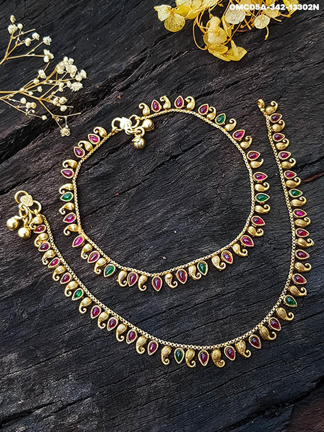 Gold Plated Delicate Designer Anklet Payal
