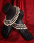 Gold Plated Delicate Mirror Stones Payal / Anklets with Pink Color AD stones and pearls 9058N