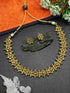 Gold Plated Designer Necklace Floral Pattern with diff Colours 8914N - Griiham