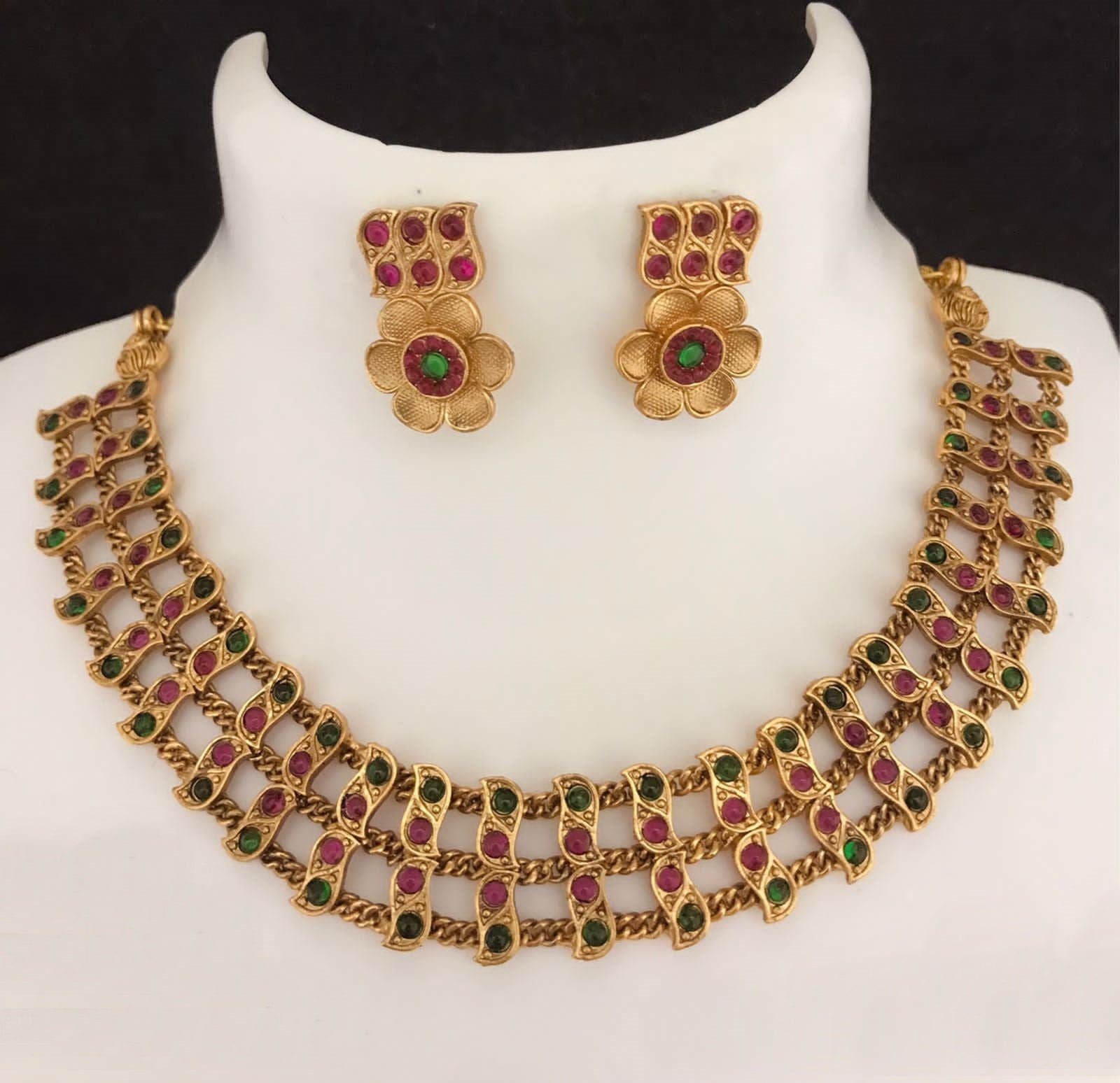 Gold Plated Designer Necklace Set 19516N-1