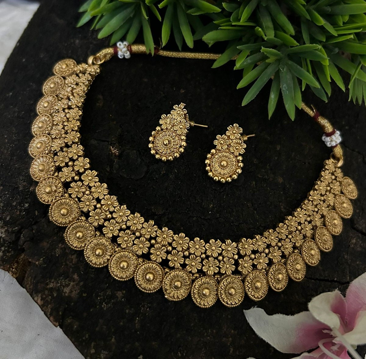 Gold Plated Designer Necklace Set 19518N