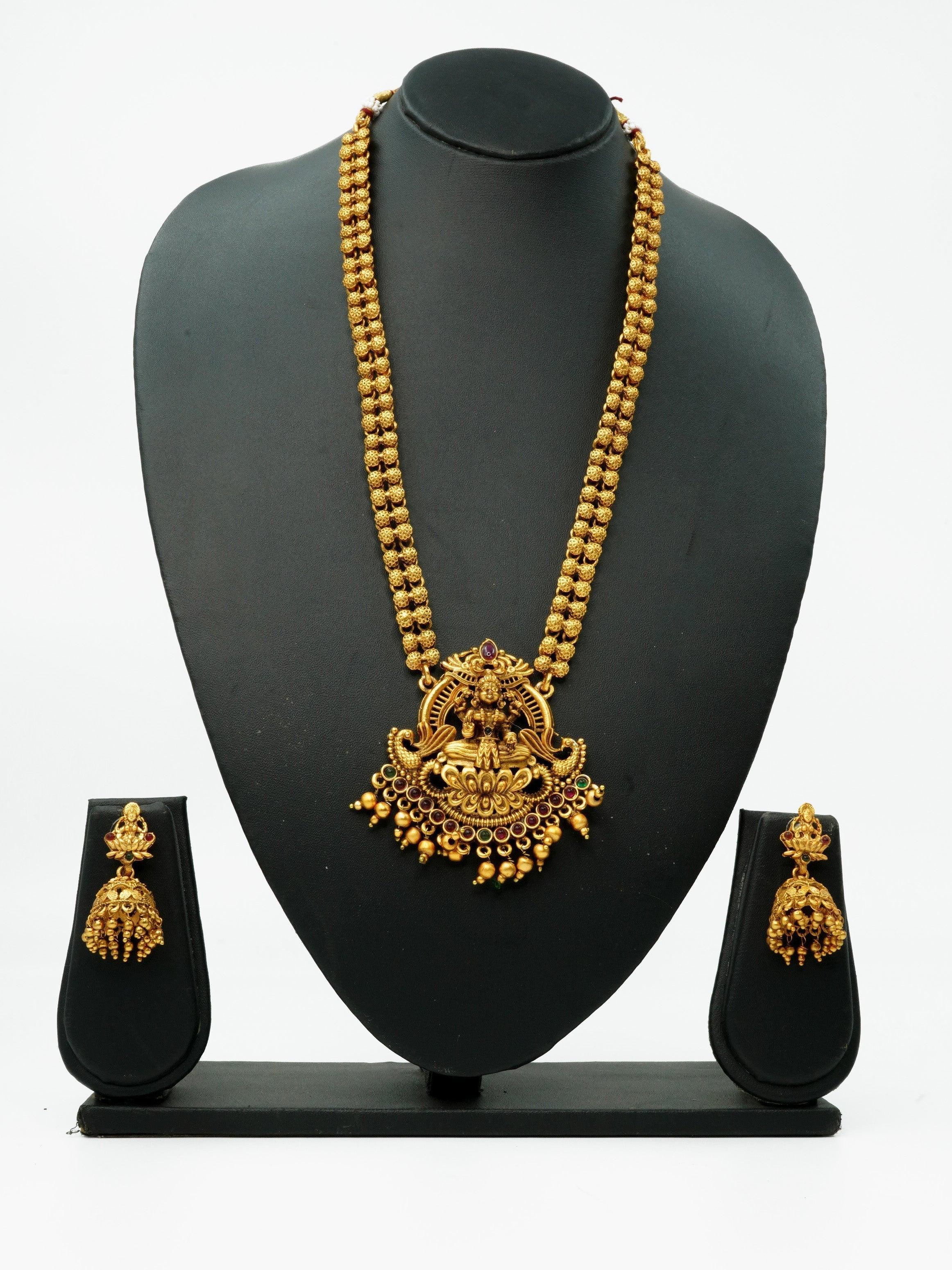 Gold Plated Designer Necklace Set with diff Colors 9480N - Griiham