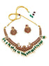 Gold Plated Designer Necklace set in different colours 12486N-1