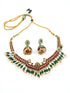 Gold Plated Designer Necklace set in different colours 12486N