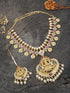 Gold Plated Designer Short Necklace with Tikka 13175N