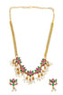 Gold Plated Elegant Lotus Design Necklace Set - Griiham