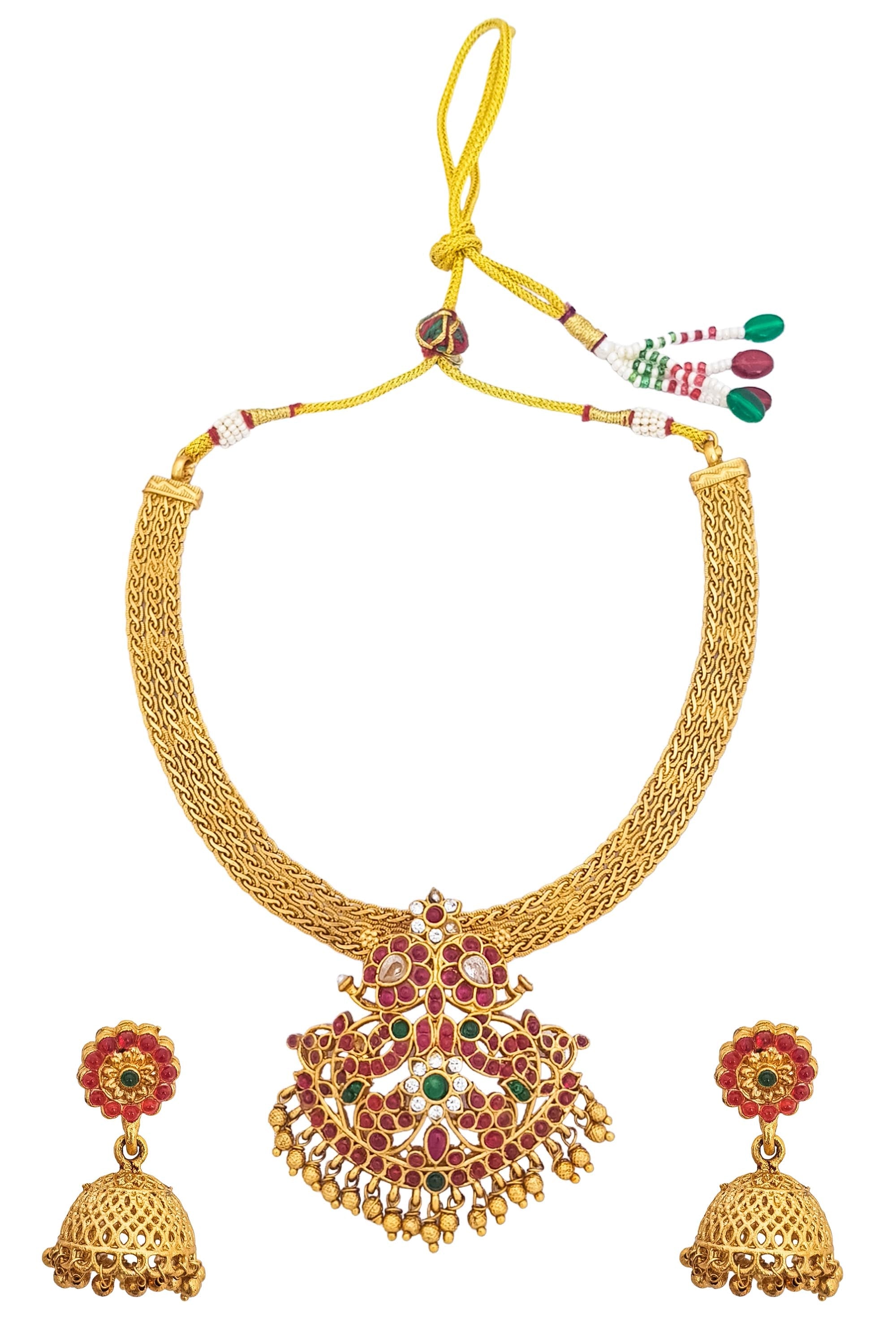 Gold Plated Elegant Necklace Set 18276N