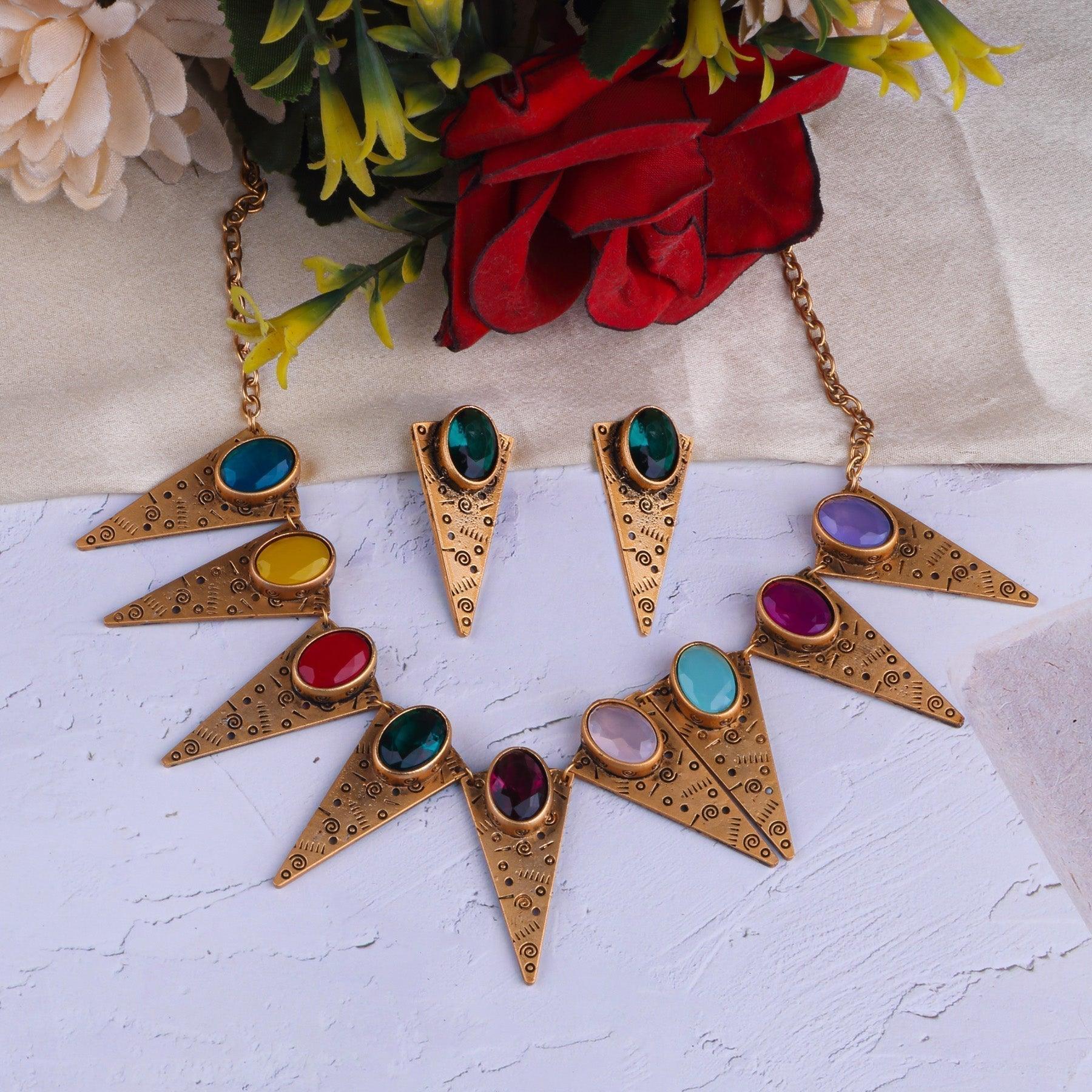 Gold Plated Elegant Necklace Set - Griiham