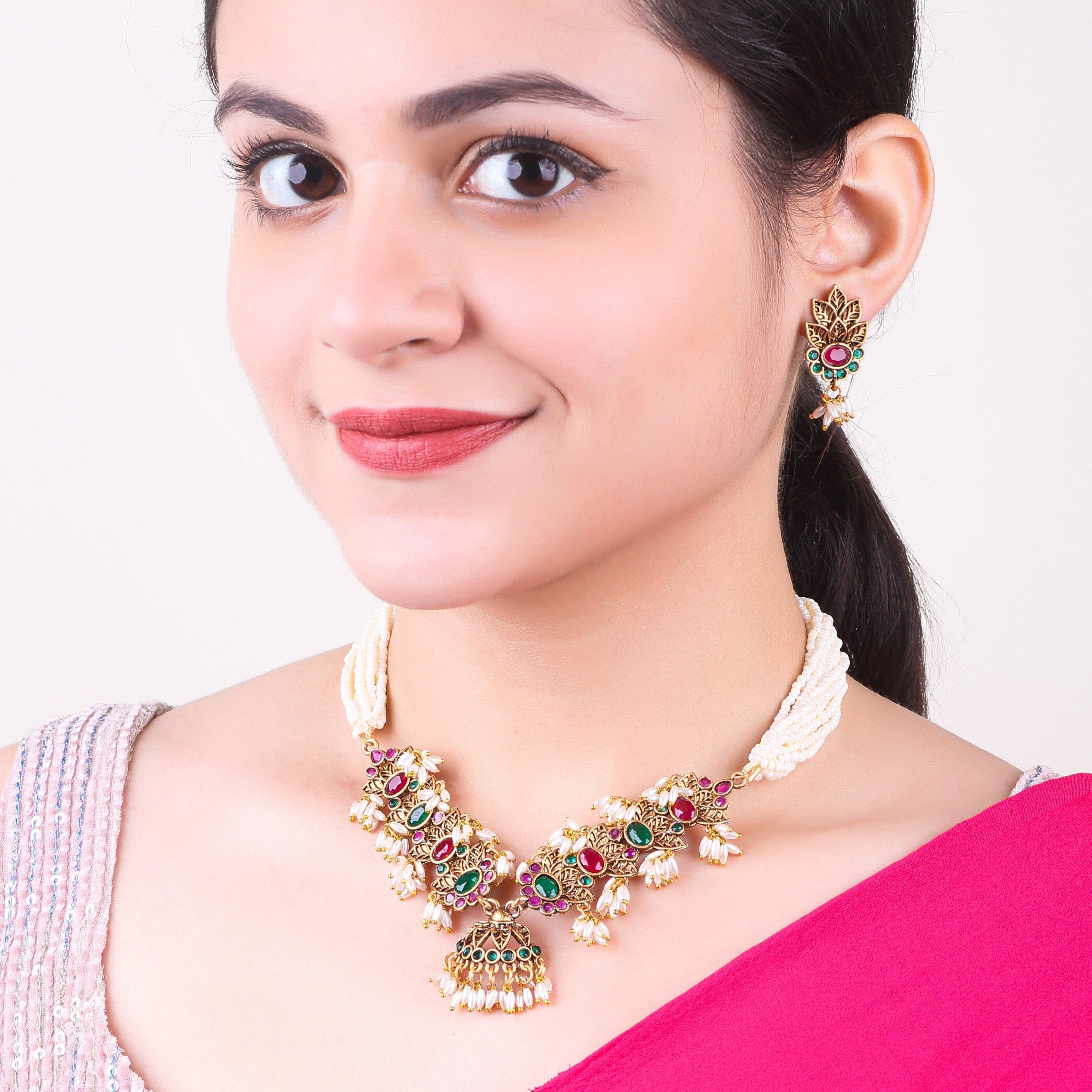 Gold Plated Elegant Necklace Set - Griiham