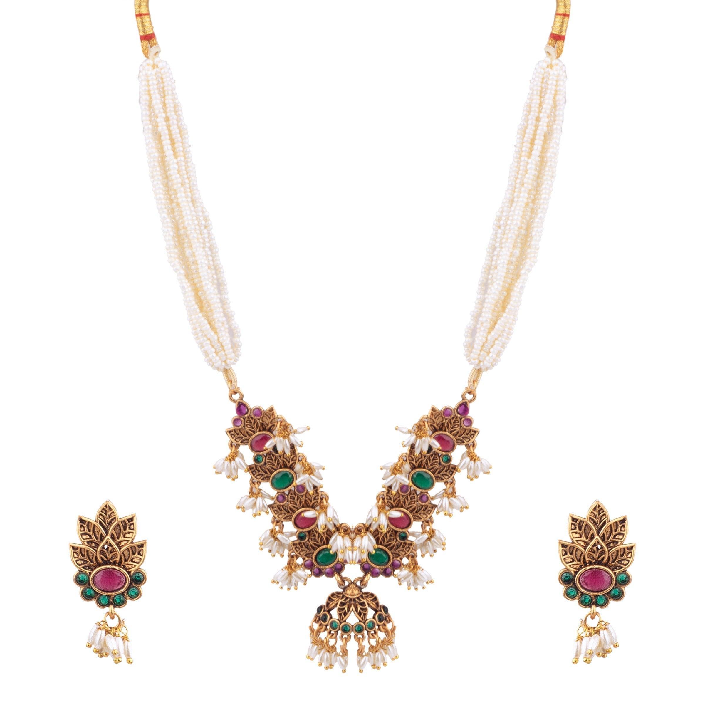 Gold Plated Elegant Necklace Set - Griiham