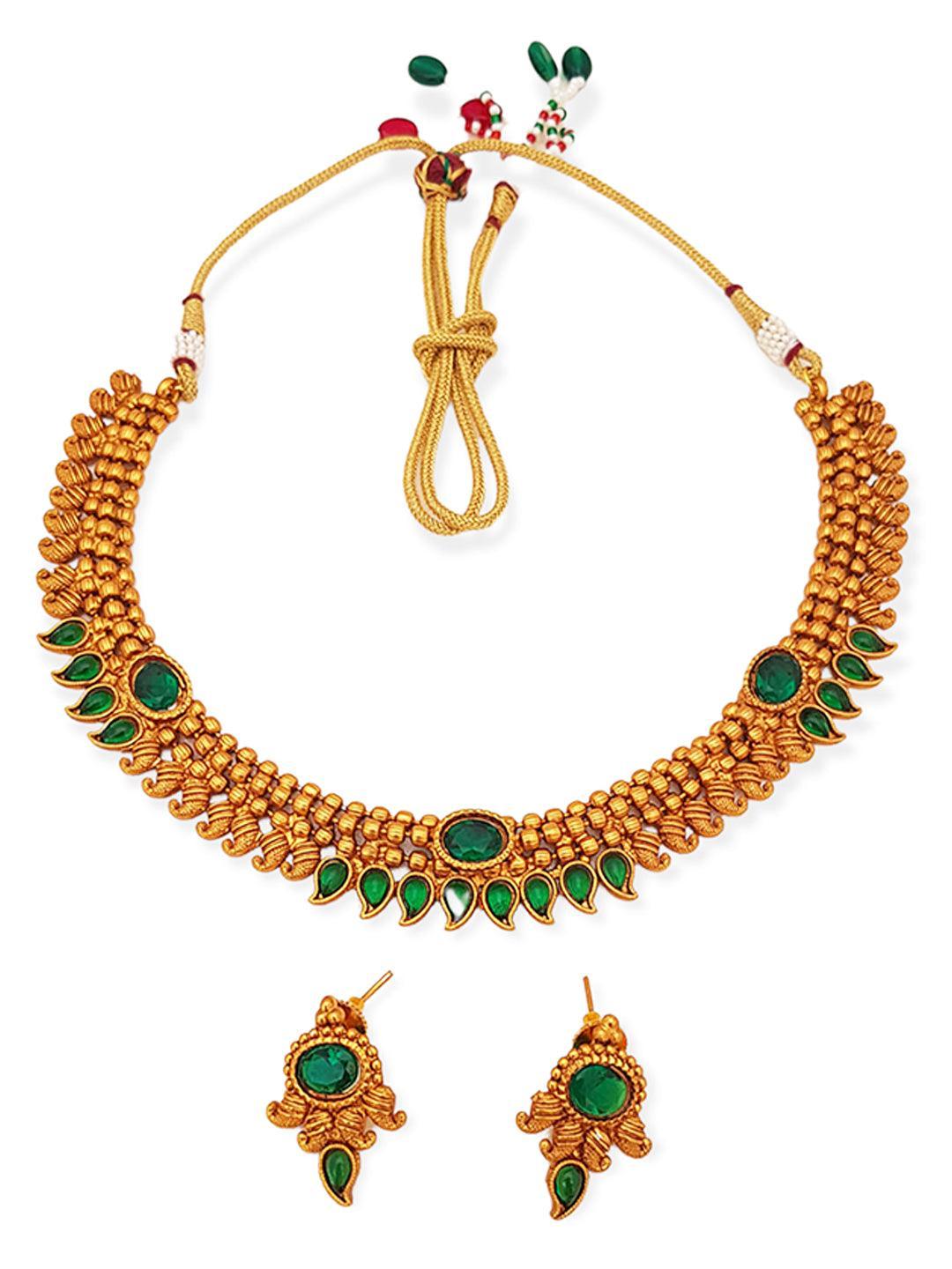 Gold Plated Elegant Short Necklace set 6924N