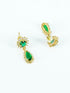 Gold Plated Exclusive Drop Shape Stone Studded Jhumkis / Earrings with different color options E9792N - Griiham