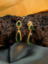 Gold Plated Exclusive Drop Shape Stone Studded Jhumkis / Earrings with different color options E9792N - Griiham