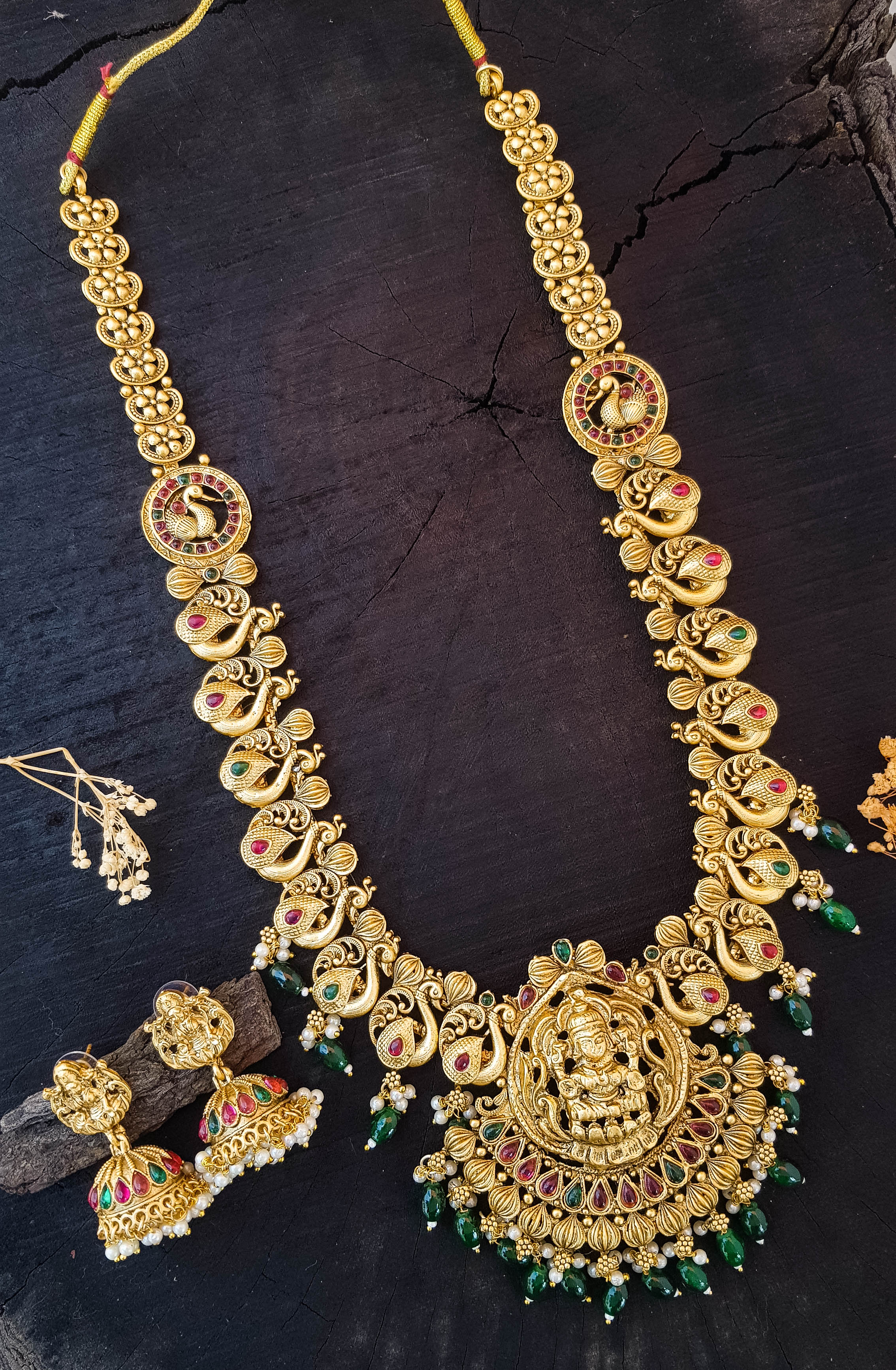 Gold Plated Exclusive Long Necklace Set 16878N