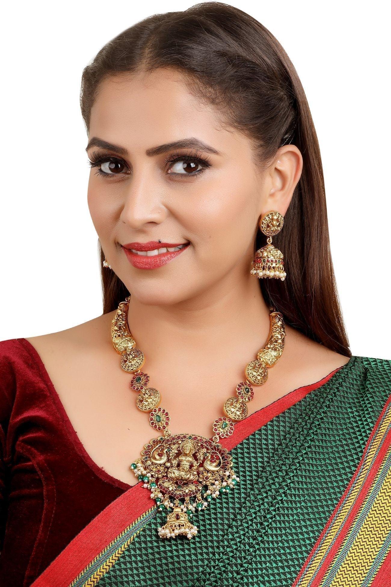 Gold Plated Exclusive Medium Necklace Set 16843N-1 - Griiham