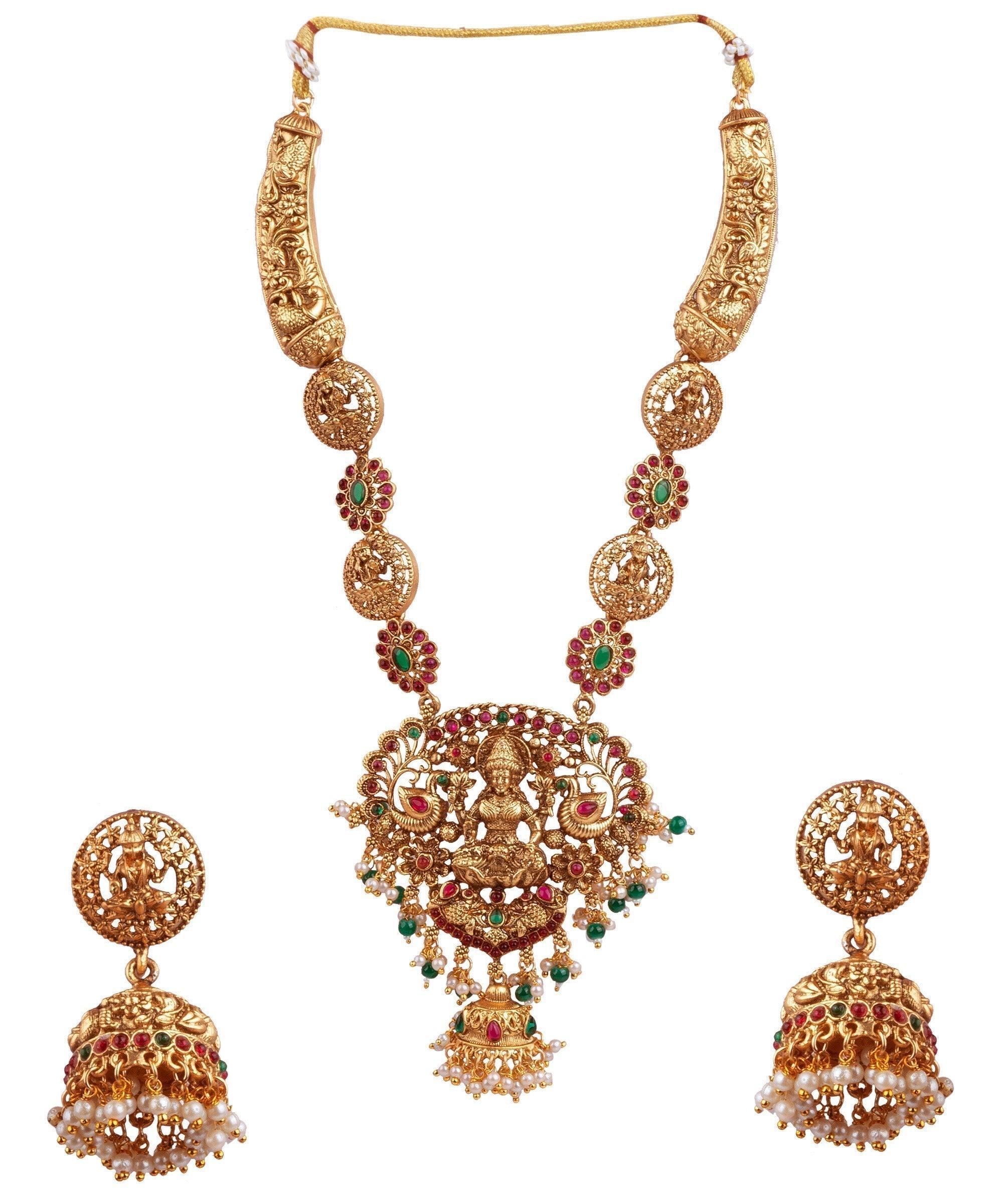 Gold Plated Exclusive Medium Necklace Set 16843N-1 - Griiham