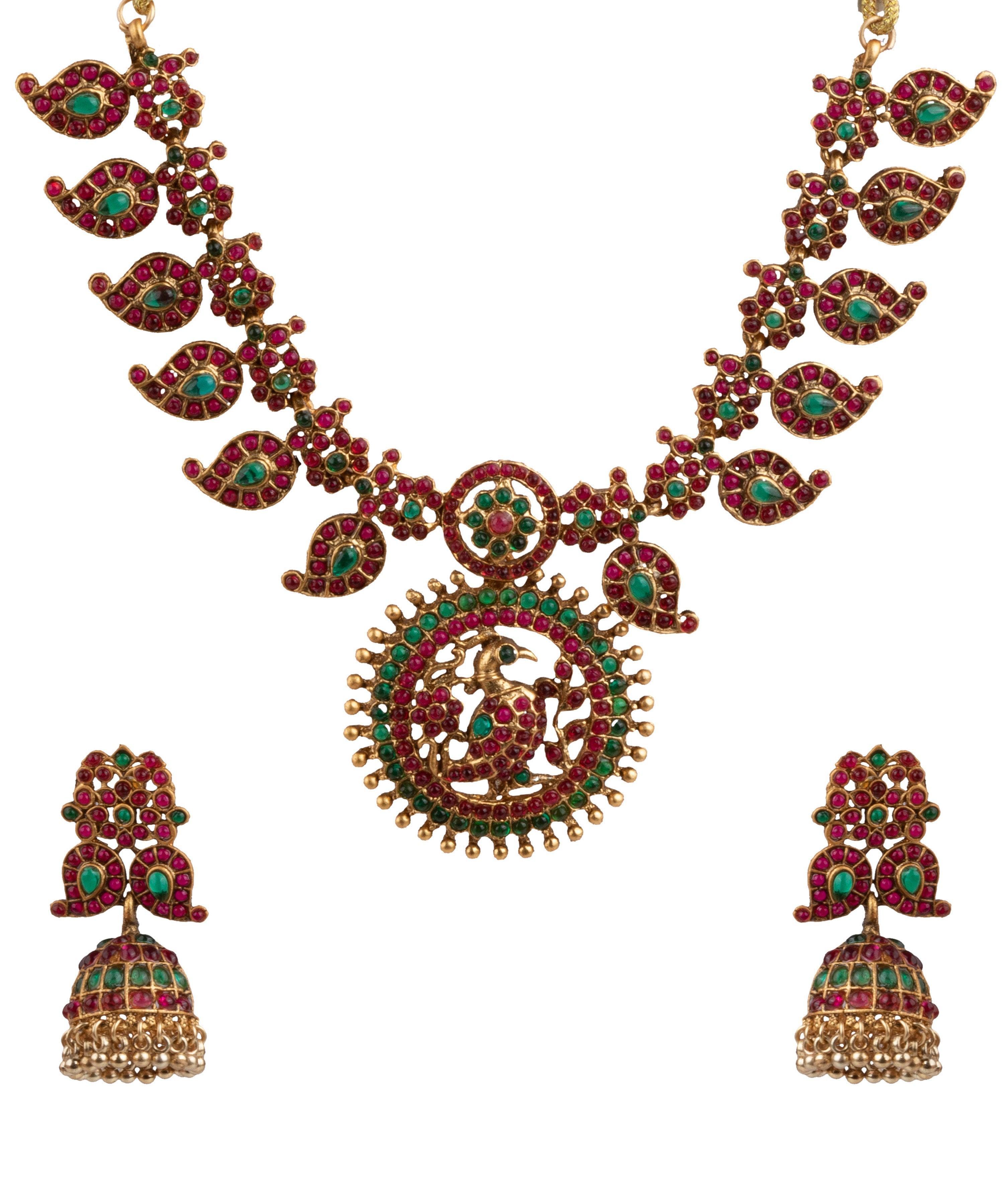 Gold Plated Exclusive Short Necklace Set 16873N - Griiham