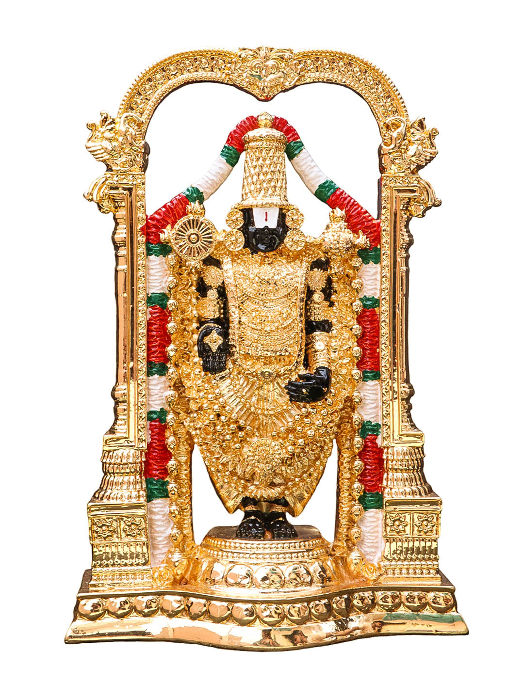 Gold Plated Grand Balaji Marble idol 20cm Height