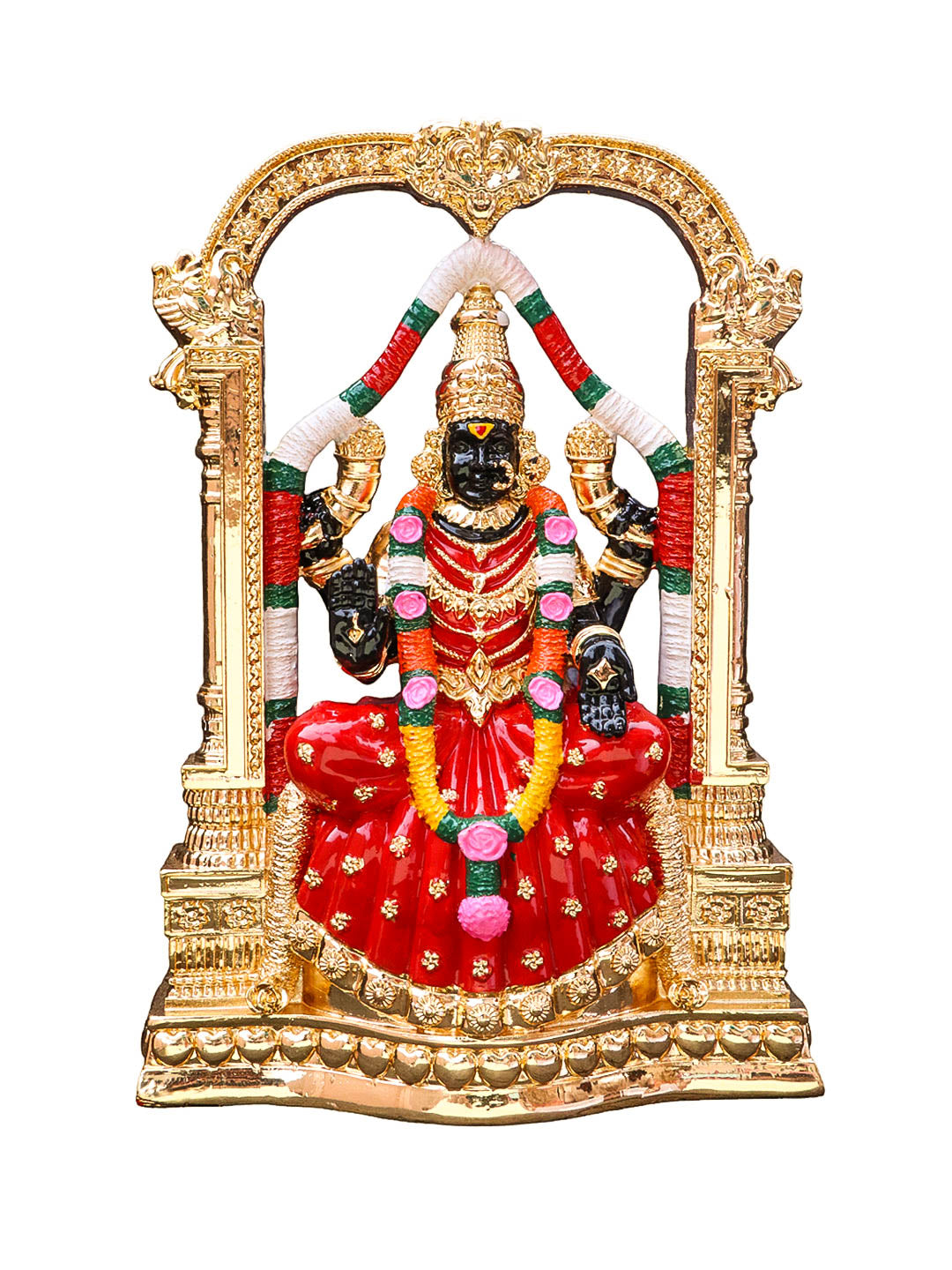Gold Plated Grand Lakshmi Balaji Marble idol 20cm Height