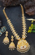 Gold Plated Grand Long Hara Necklace Set with CZ Stones 18949N