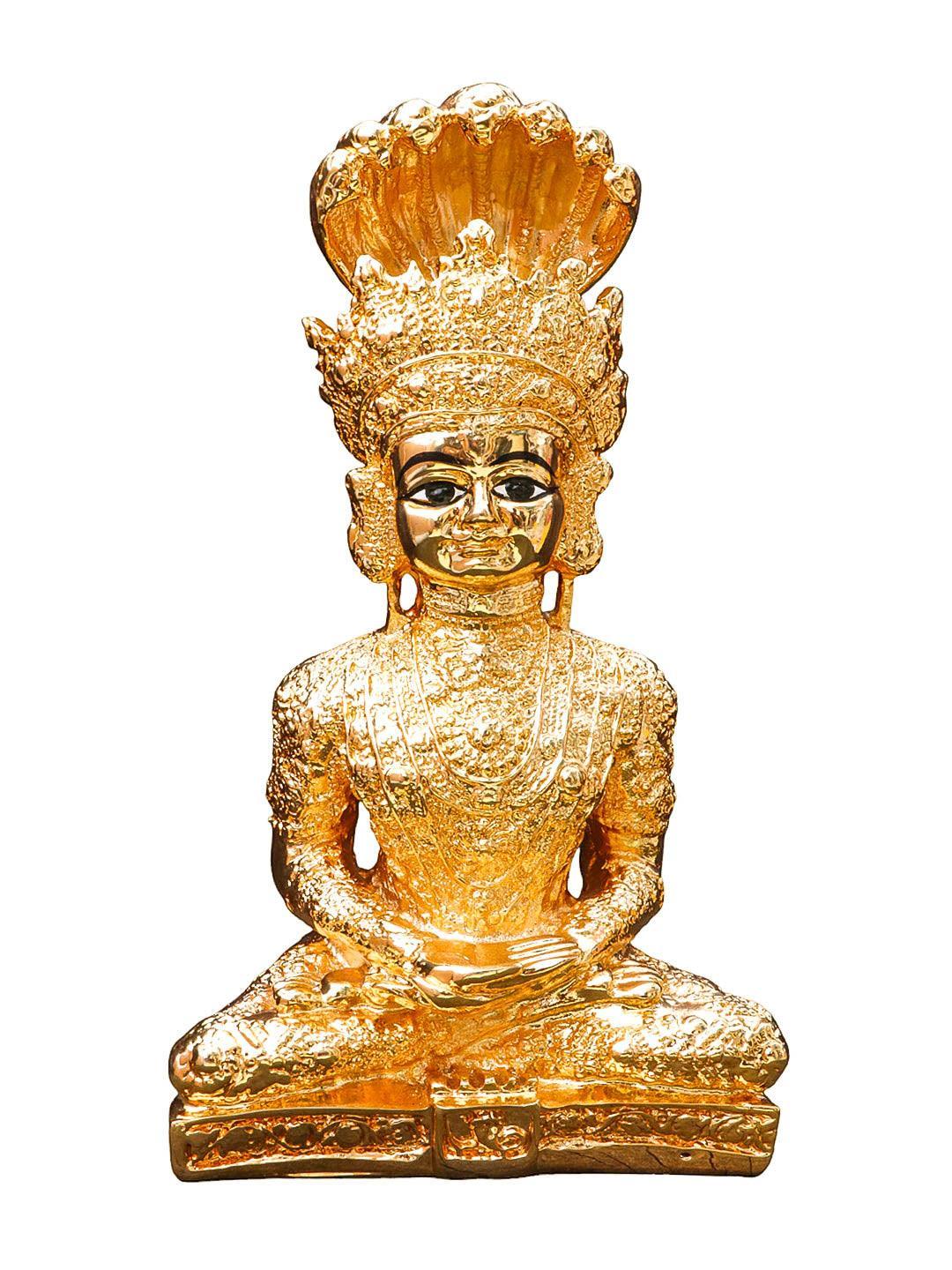 Gold Plated Grand Parshvanath Statue idol with Height 17cm