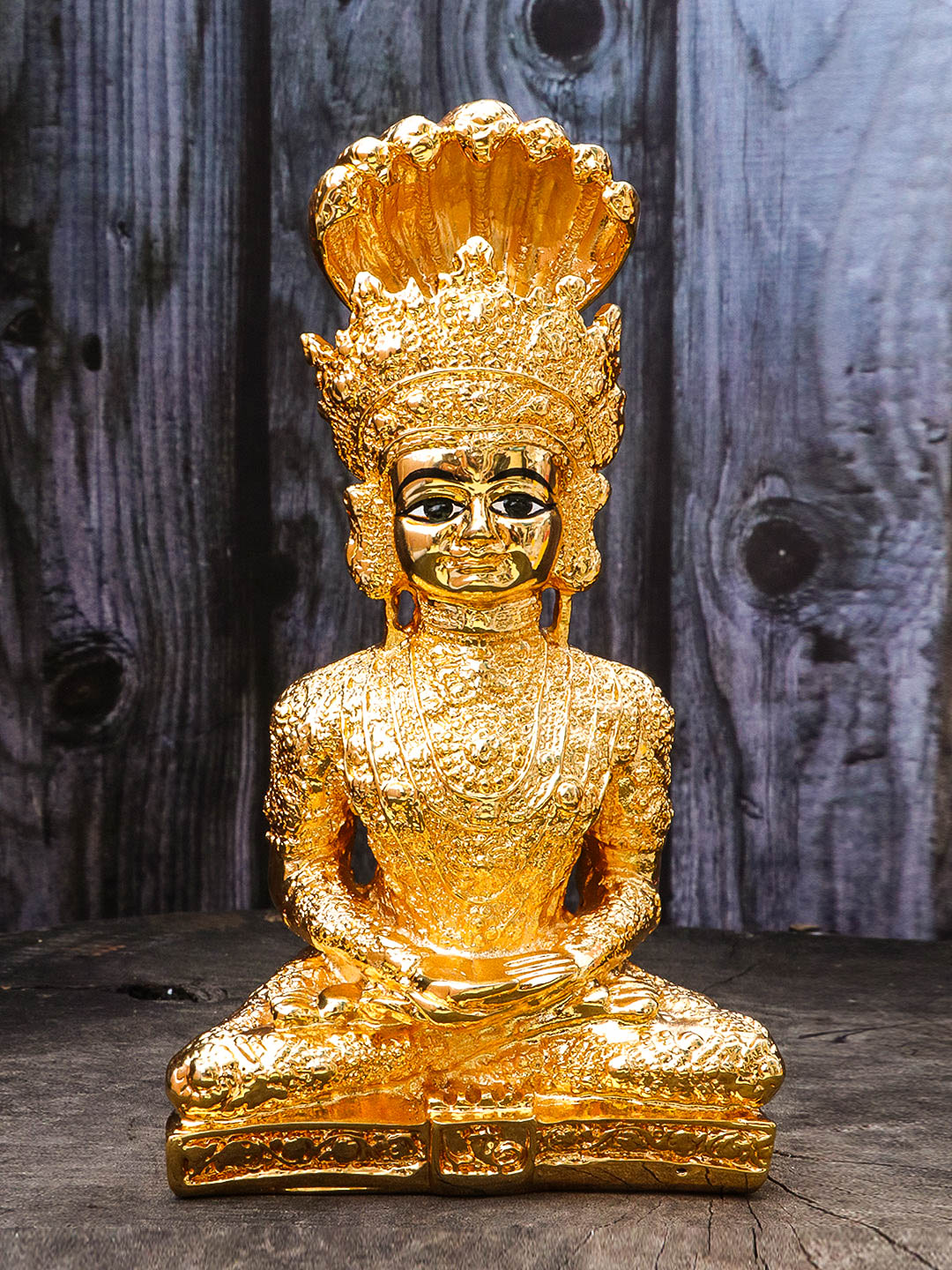 Gold Plated Grand Parshvanath Statue idol with Height 17cm