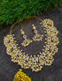 Gold Plated Guttapusulu design Short necklace Set 9087N