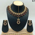 Gold Plated Kundan with Maroon Stone Studded Necklace set with Tikka 9696N - Griiham