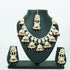 Gold Plated Kundan with Mirror Stone Necklace set with Tikka 9447N - Griiham