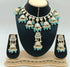 Gold Plated Kundan with Mirror Stone Necklace set with Tikka 9448N - Griiham