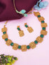 Gold Plated Latest Designs Necklace Set with diff Colours 6906N