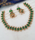 Gold Plated Mango Necklace Set with diff Colours big stone - Griiham