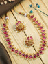 Gold Plated Mango Necklace Set with diff Colours big stones 9215N