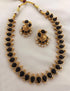 Gold Plated Mango Necklace Set with diff Colours big stones - Griiham