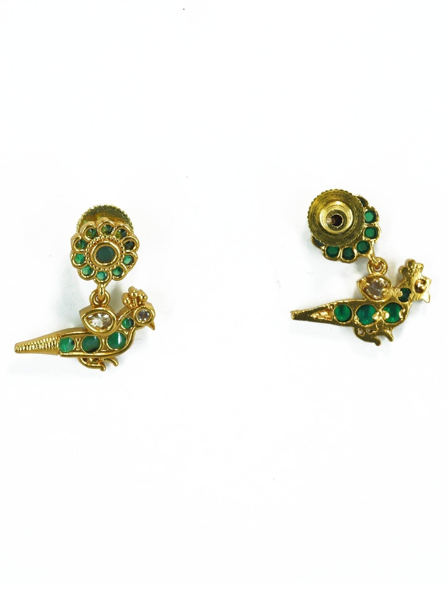 Gold Plated Medium Length Classic Parrot motif Necklace set 9243N - Griiham