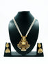 Gold Plated Pendant set with pearl mala 13261N