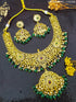 Gold Plated Polki Short Necklace Set 15924N