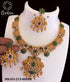 Gold Plated Premium Finish Peacock motif Necklace Set with Multi Color stones 6701N